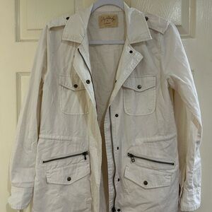 Lily Cream Utility Jacket with Pockets